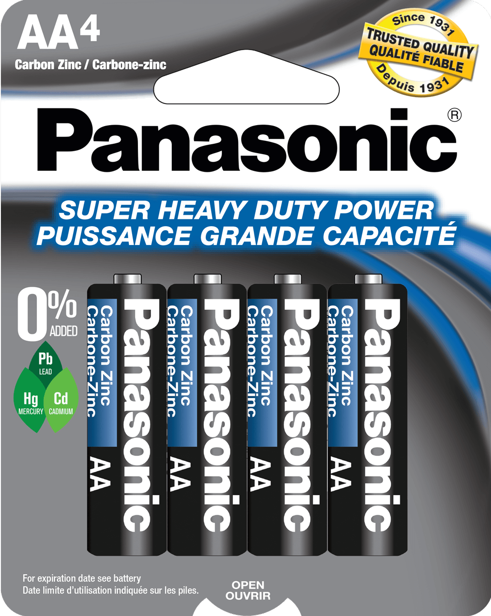 Panasonic Super Heavy Duty AA 4 pack