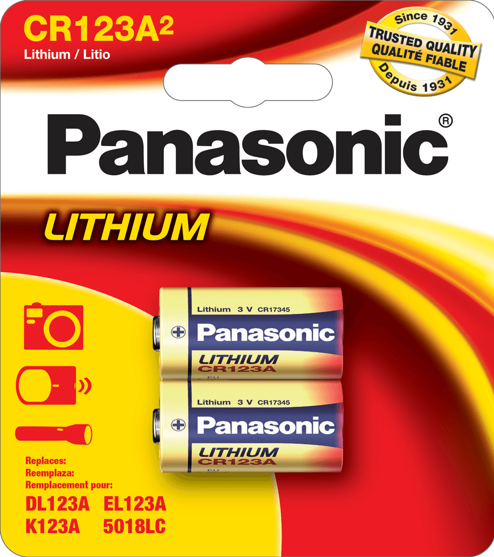 Panasonic Lithium CR123A 2 pack
