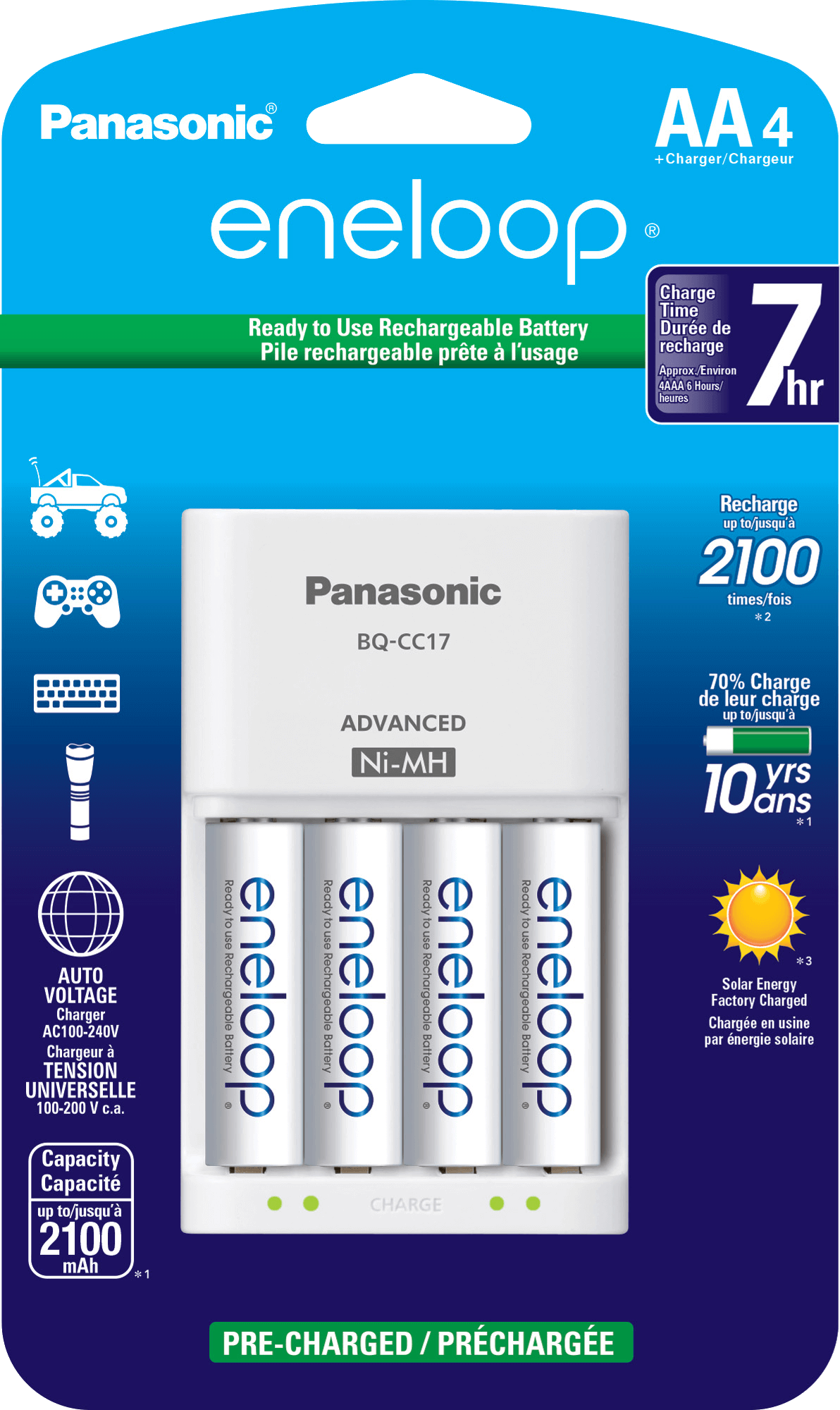 Panasonic eneloop AA 4 pack + charger